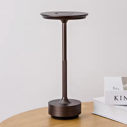 Veska | ClarityGlow Luxe Edition | Trådlös LED Bordslampa Borstad Brons