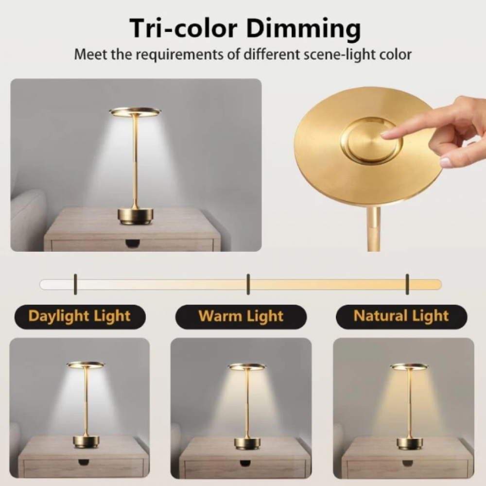 Veska | ClarityGlow Luxe Edition | Trådlös LED Bordslampa