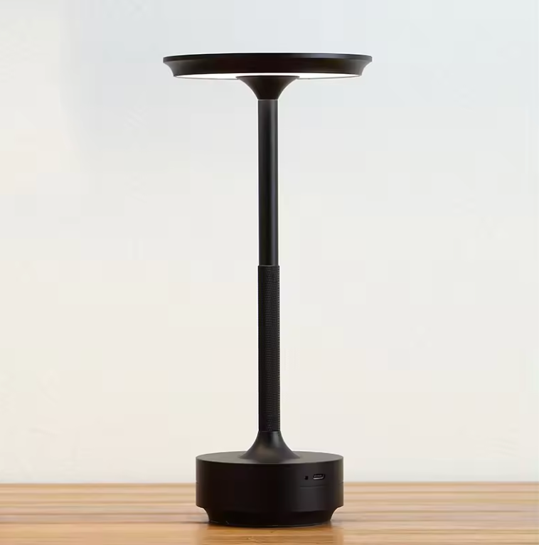 Veska | ClarityGlow Luxe Edition | Trådlös LED Bordslampa Midnatt svart