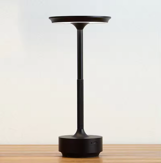 Veska | ClarityGlow Luxe Edition | Trådlös LED Bordslampa Midnatt svart