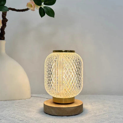 Veska | Dimbar Kristall Bordslampa - Stilig Guldig Dimbar Bordslampa med Lyxig Kristall Design