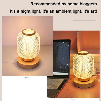 Veska | Dimbar Kristall Bordslampa - Stilig Guldig Dimbar Bordslampa med Lyxig Kristall Design