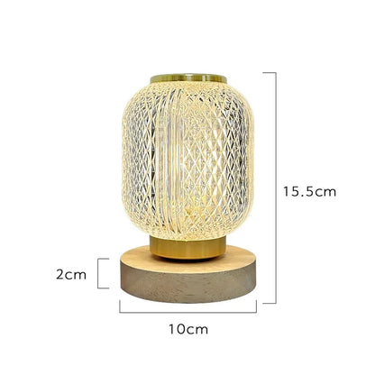 Veska | Dimbar Kristall Bordslampa - Stilig Guldig Dimbar Bordslampa med Lyxig Kristall Design