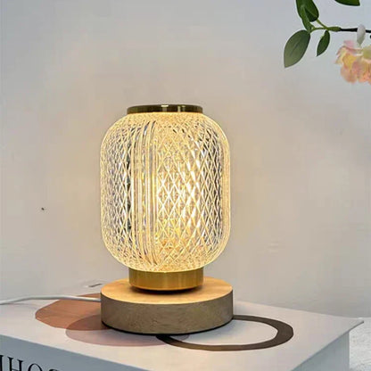 Veska | Dimbar Kristall Bordslampa - Stilig Guldig Dimbar Bordslampa med Lyxig Kristall Design Batteri