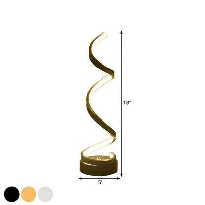 Veska | Dimbar Modern Spiral Bordslampa - LumaSpiral