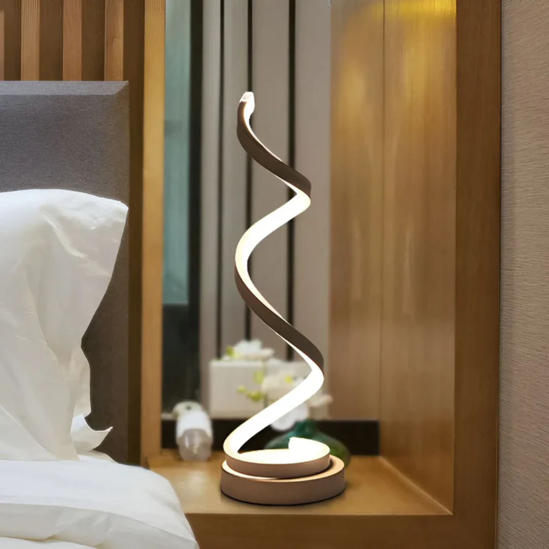 Veska | Dimbar Modern Spiral Bordslampa - LumaSpiral