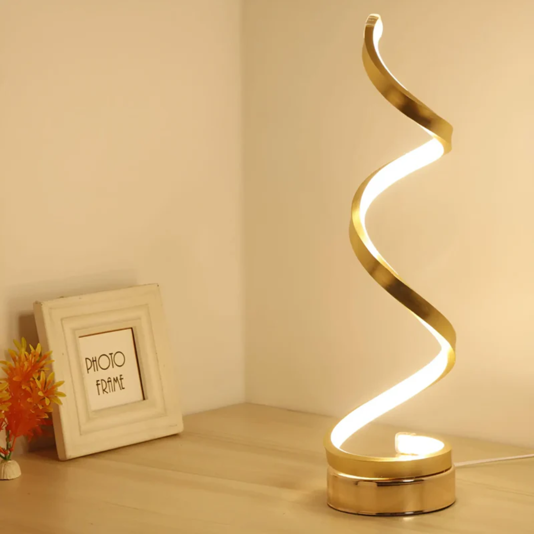 Veska | Dimbar Modern Spiral Bordslampa - LumaSpiral