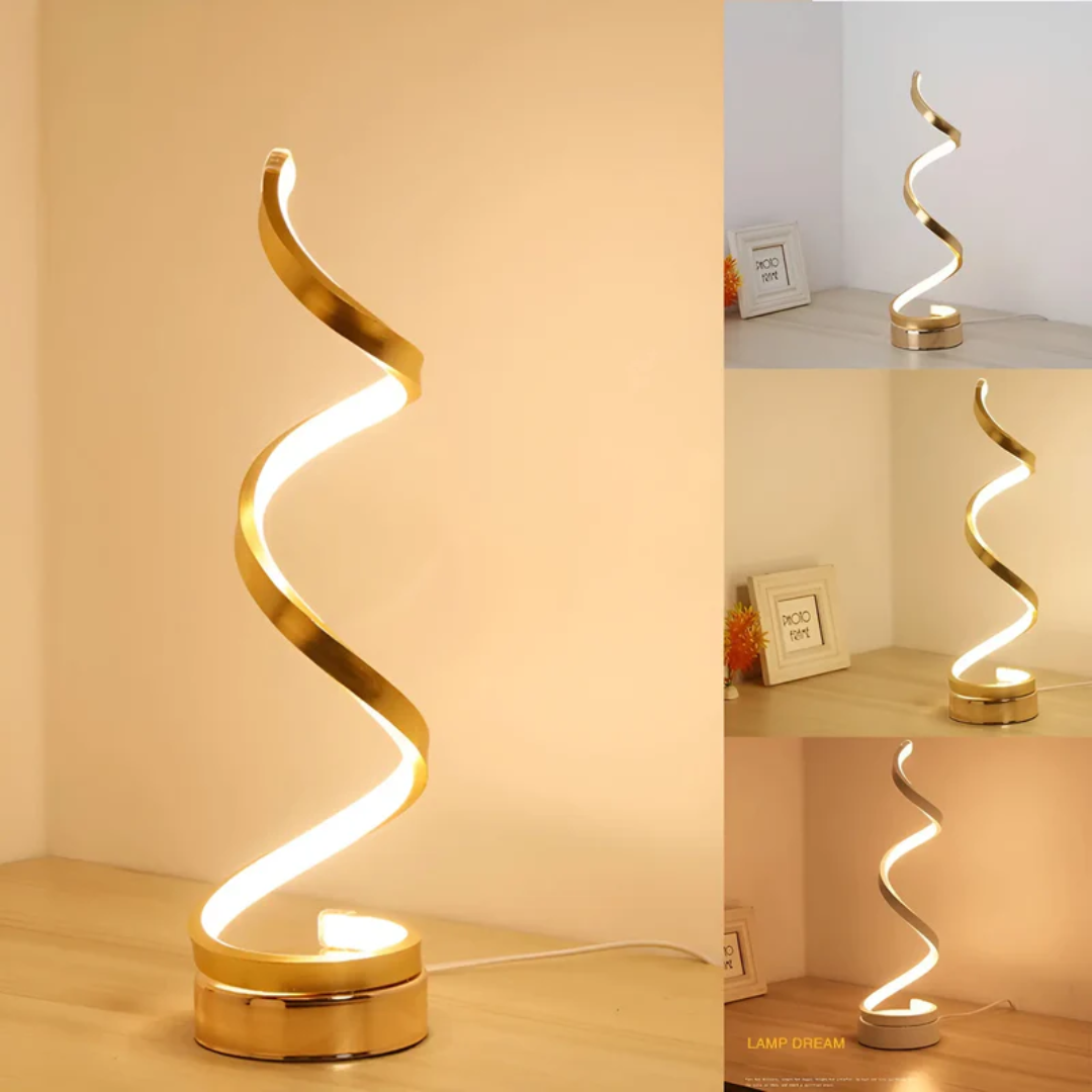 Veska | Dimbar Modern Spiral Bordslampa - LumaSpiral