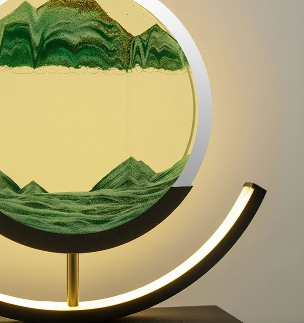 Veska | DuneGlow Bordslampa – H Handmade Mood-lampa med Lugna Ljus och Modern Design