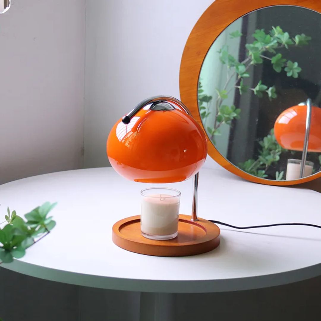 Veska | Eindhoven Alyssa Retro Glas Bordslampa Röd