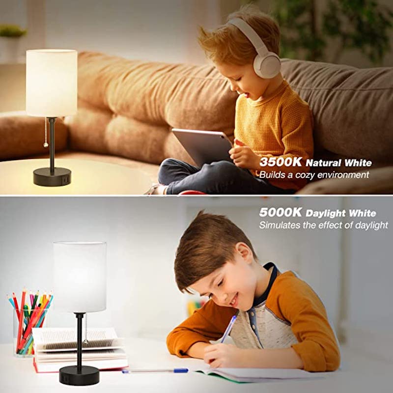Veska | Elegant Bordslampa med Smart Laddningsalternativ och Tre Färger