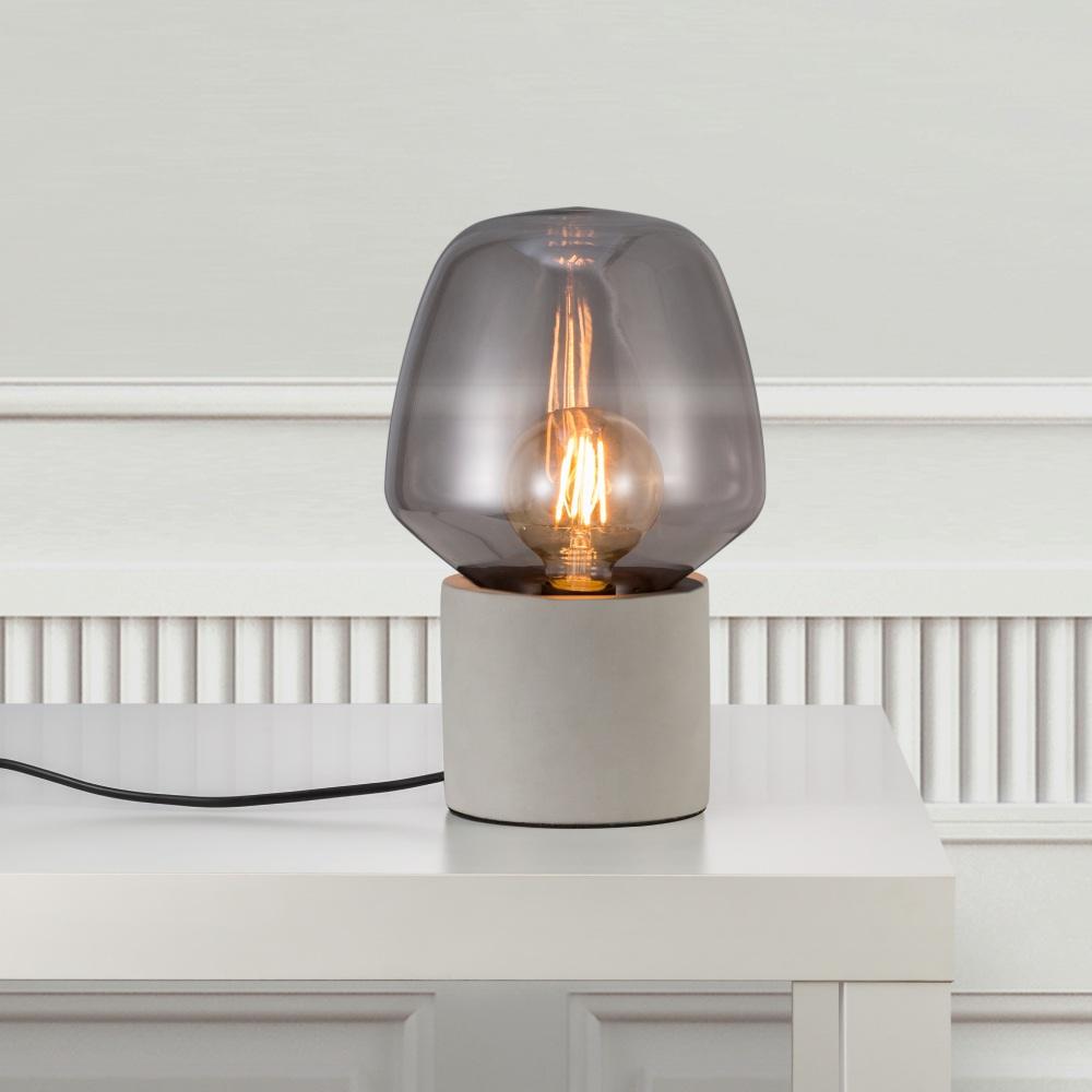Veska | Elegant CementGlo Petite Table Lamp - för en Lyxig Interiör