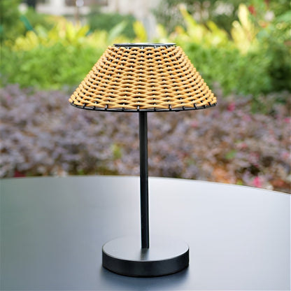 Veska | Elegant GardenWoven Solarbordslampa - Väderbeständig & Energisnål