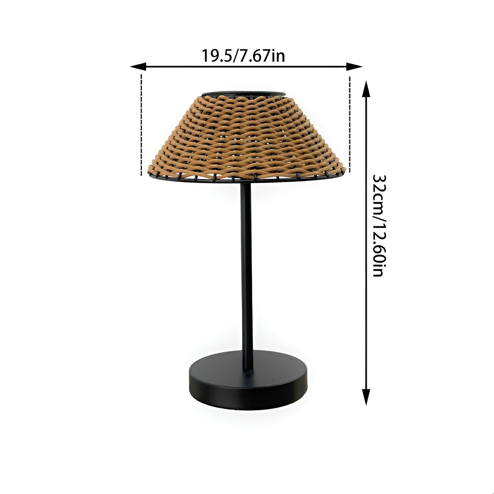 Veska | Elegant GardenWoven Solarbordslampa - Väderbeständig & Energisnål