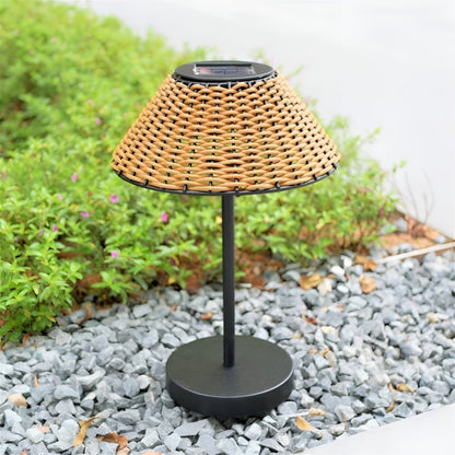 Veska | Elegant GardenWoven Solarbordslampa - Väderbeständig & Energisnål
