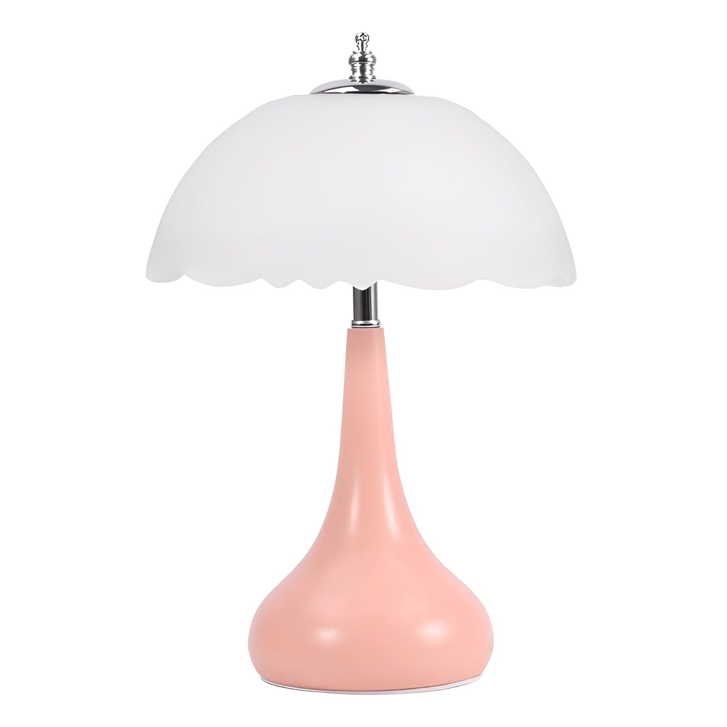 Veska | Eleganza Luxe Bordslampa – Tidslös Svampform med LED-dimningsfunktion i Mjuka Färger