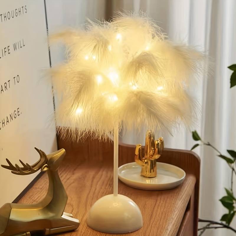 Veska | Featherlight™ - Trådlös Bordslampa Vit 25 cm