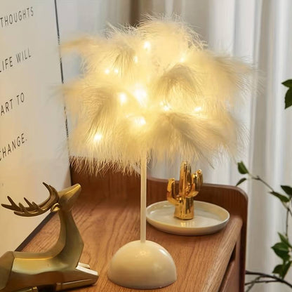 Veska | Featherlight™ - Trådlös Bordslampa Vit 25 cm