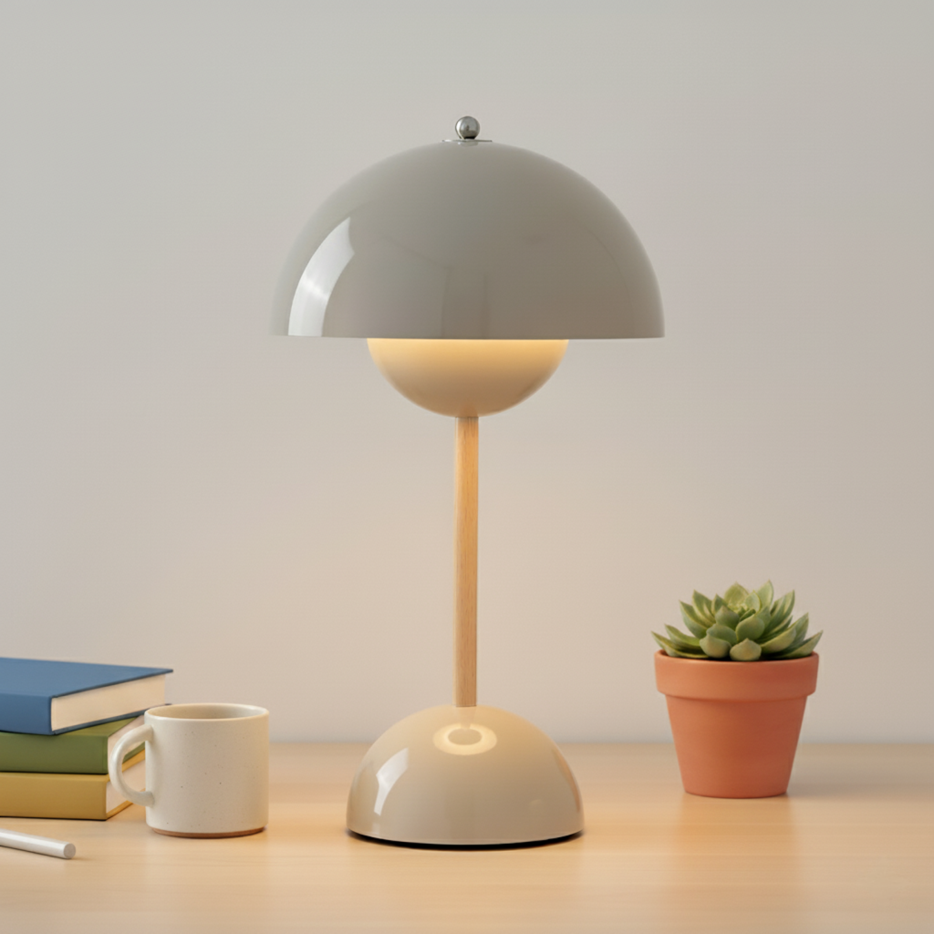 Veska | Frendorf NordicNest Skandinavisk Bordslampa Dimbara Modern Nattlampa Grå
