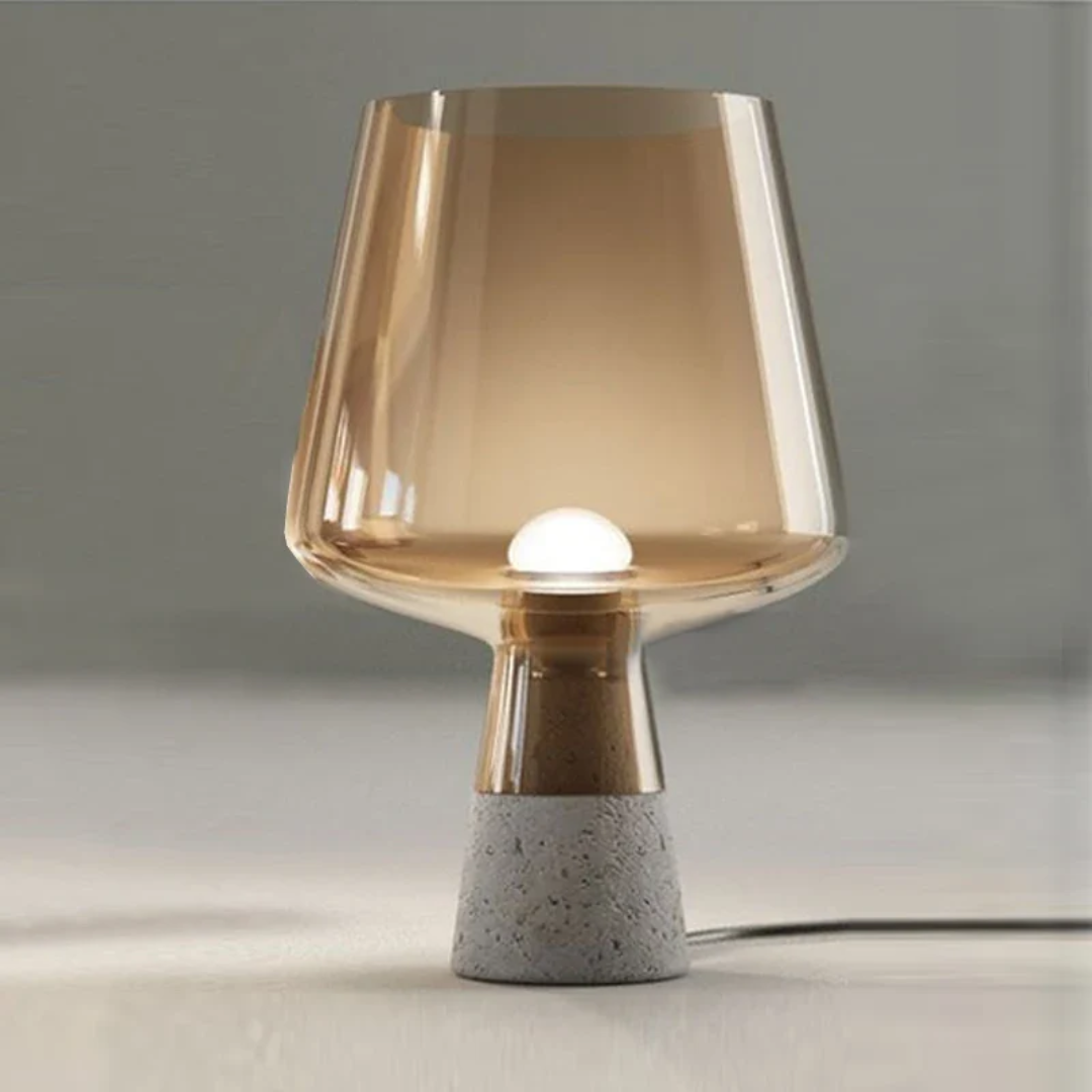 Veska | Industriell Bordslampa Amber
