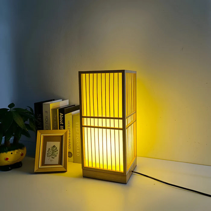 Veska | Japansk LED Bordslampa gjord av Bambu