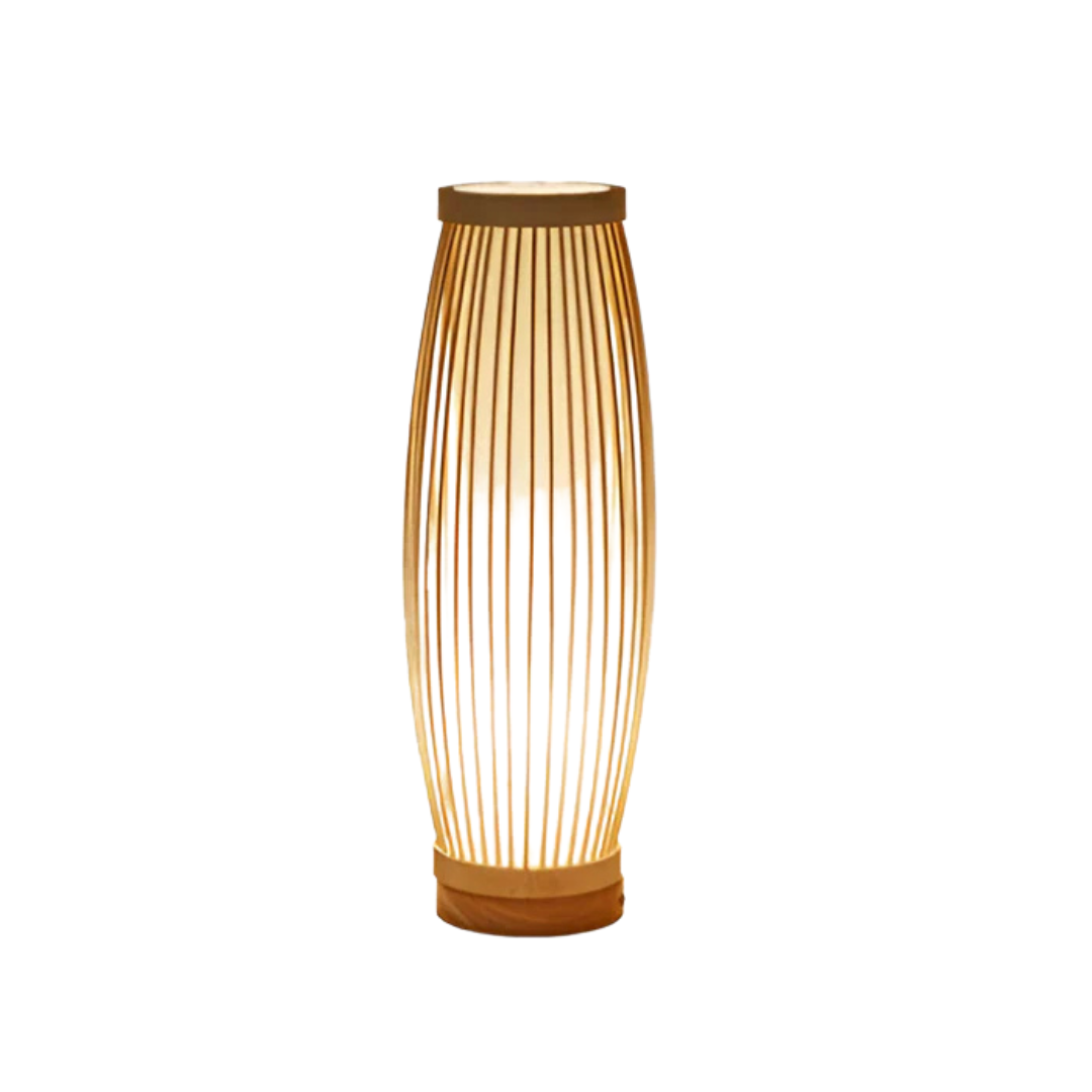 Veska | Japansk LED Bordslampa gjord av Bambu B (10x38cm)