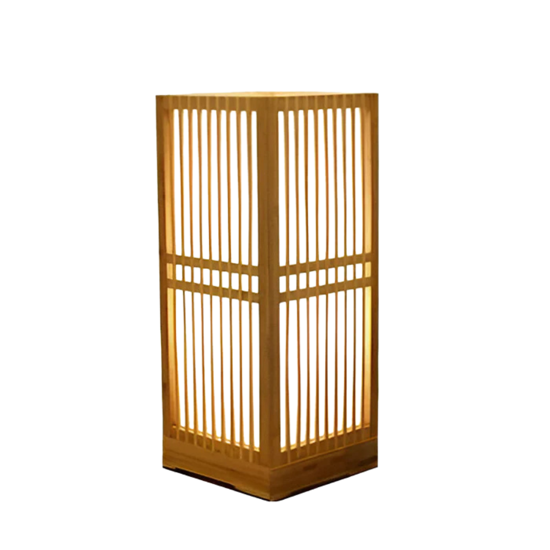 Veska | Japansk LED Bordslampa gjord av Bambu C (17x42cm)