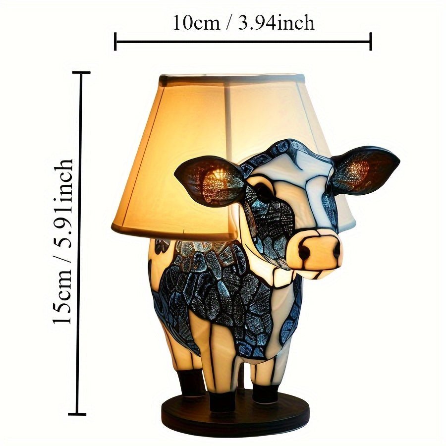 Veska | Kreativ Ko Bordslampa - Ljus Upp Dina Nätter - Unik Design - Avkopplande Atmosfär