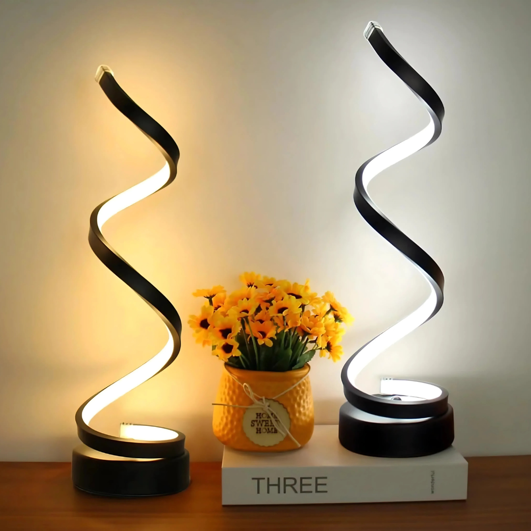 Veska | LED Bordslampa med Spiraldesign