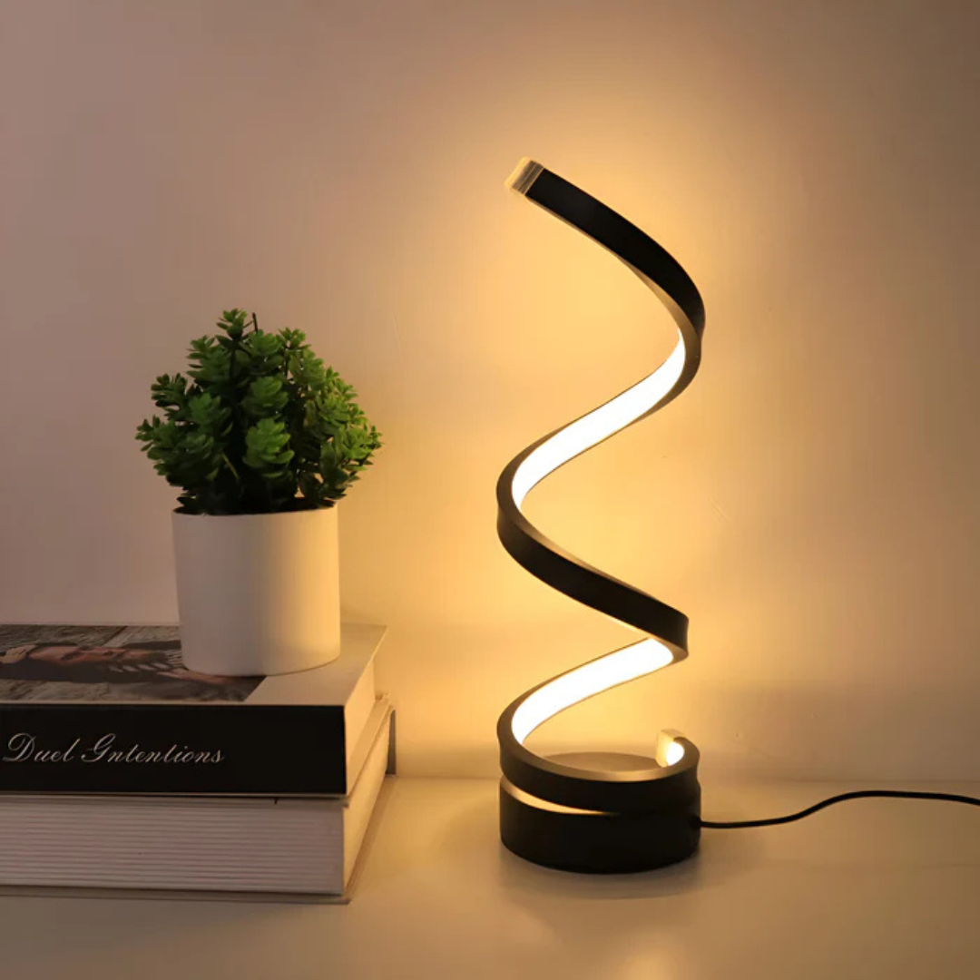 Veska | LED Bordslampa med Spiraldesign