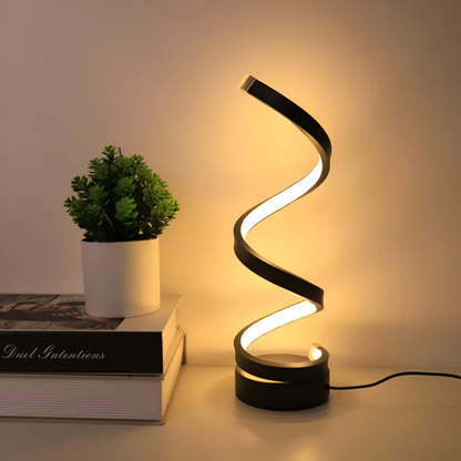 Veska | LED Bordslampa med Spiraldesign