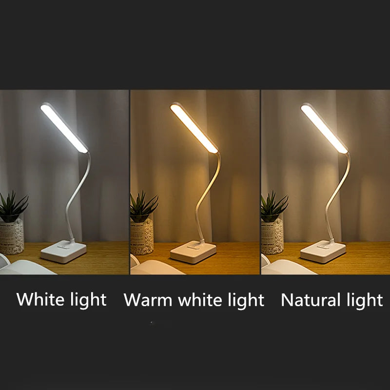Veska | LED bordslampa | Ögonvänlig & dimbar | Touchkontroll | USB-laddningsfunktion & telefonhållare