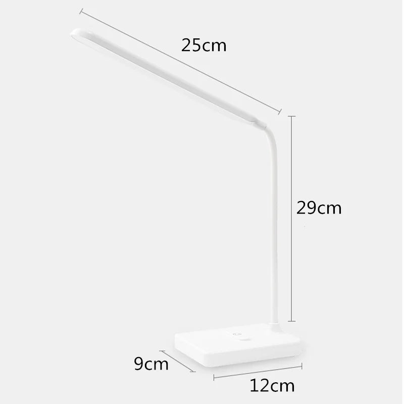 Veska | LED bordslampa | Ögonvänlig & dimbar | Touchkontroll | USB-laddningsfunktion & telefonhållare
