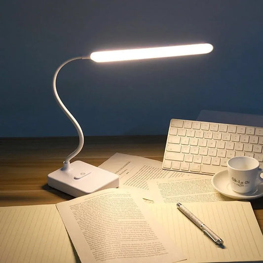 Veska | LED bordslampa | Ögonvänlig & dimbar | Touchkontroll | USB-laddningsfunktion & telefonhållare Ej uppladdningsbar