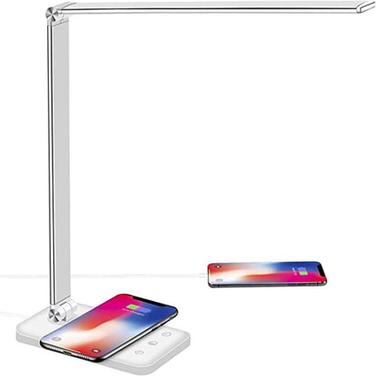 Veska | LED Skrivbordslampa - Bordslampa med USB-laddningsport, 5 ljusinställningar och ljusstyrkenivåer