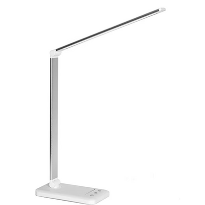 Veska | LED Skrivbordslampa - Bordslampa med USB-laddningsport, 5 ljusinställningar och ljusstyrkenivåer Silversilver