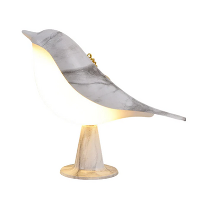 Veska | Lekfull Fågel Bordslampa Marmor
