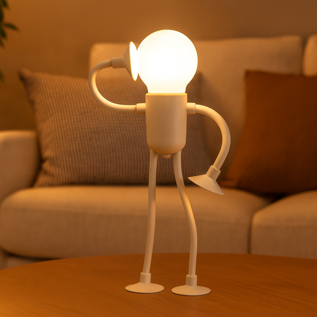 Veska | LumiFlex | LED Bordslampa Flexibel Kreativ Dekoration för Vardagsrum och Barnrum Energibesparande Modern 4 Färger Vit