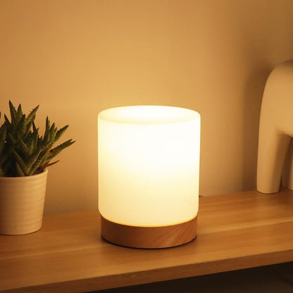 Veska | LumiGlow Raffinerad Glas Bordslampa med Touch-LED