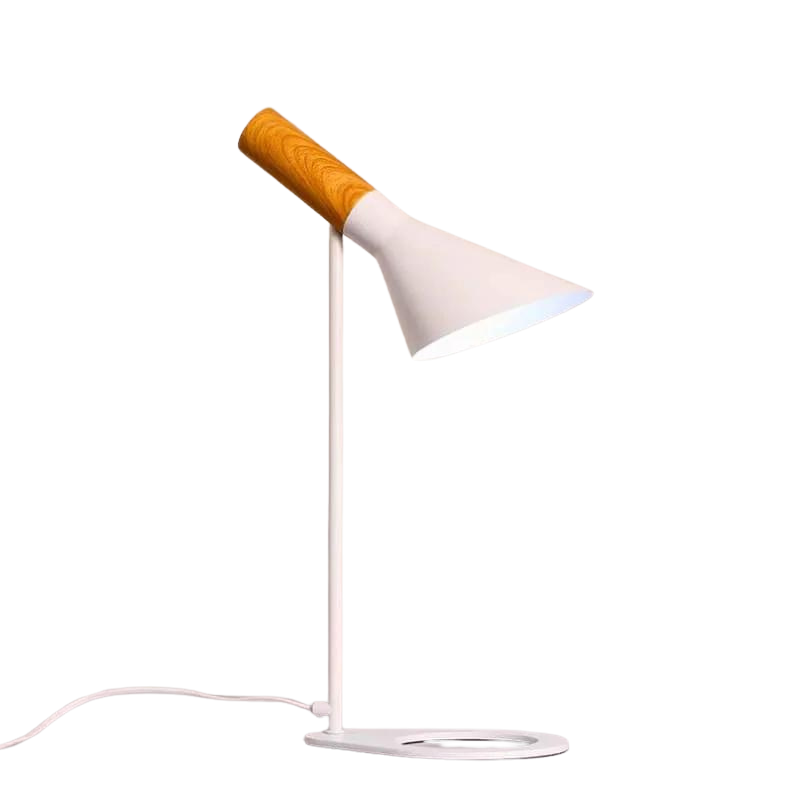 Veska | LumiMinimal Bord - Elegant LED Bordslampa för Modern Inredning Bordslampa Vit & Trä