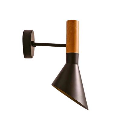Veska | LumiMinimal Bord - Elegant LED Bordslampa för Modern Inredning Vägglampa Svart & Trä