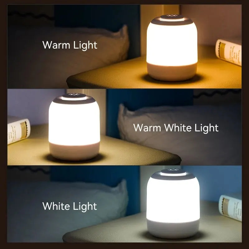 Veska | LUMINA TOUCH LED Bordslampa | Bärbar & Dimbar | Touchkontroll | För Sovrum & Barns Rum