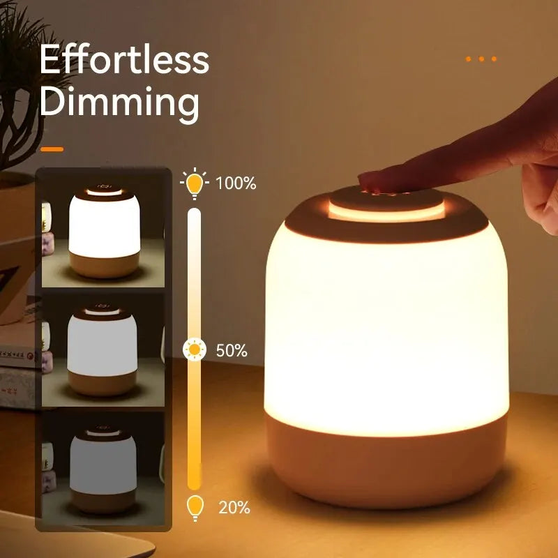 Veska | LUMINA TOUCH LED Bordslampa | Bärbar & Dimbar | Touchkontroll | För Sovrum & Barns Rum