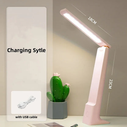 Veska | Lumora LED Bordslampa | Dimbar & Touchkontroll | 3 Ljusfärger | Batteri 20h | Vit/Rosa/Blå Rosa butik