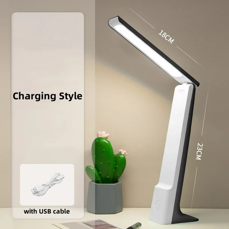 Veska | Lumora LED Bordslampa | Dimbar & Touchkontroll | 3 Ljusfärger | Batteri 20h | Vit/Rosa/Blå Svart butik