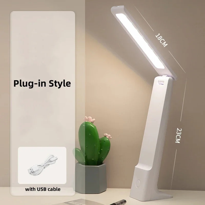 Veska | Lumora LED Bordslampa | Dimbar & Touchkontroll | 3 Ljusfärger | Batteri 20h | Vit/Rosa/Blå Vit kontakt