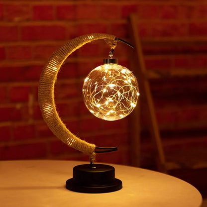 Veska | LunaGlow - Lyx Bordslampa - Månform - Rördesign - Elegant Belysning