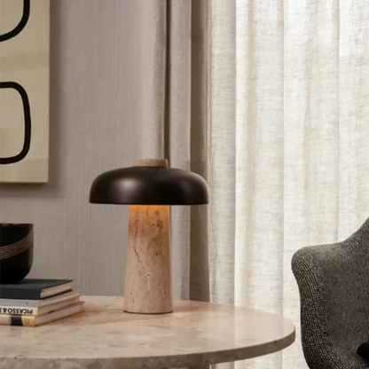 Veska | Lyx Travertin LED Bordslampa