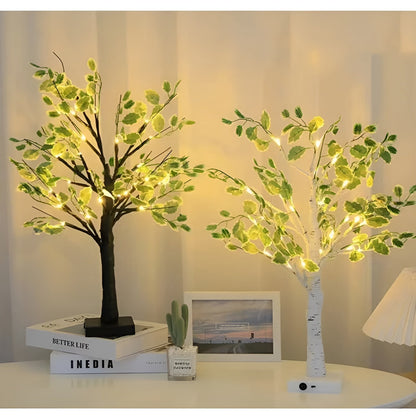 Veska | Magisk BrightTree Bordslampa – Elegant Träd Design med Varm LED Belysning