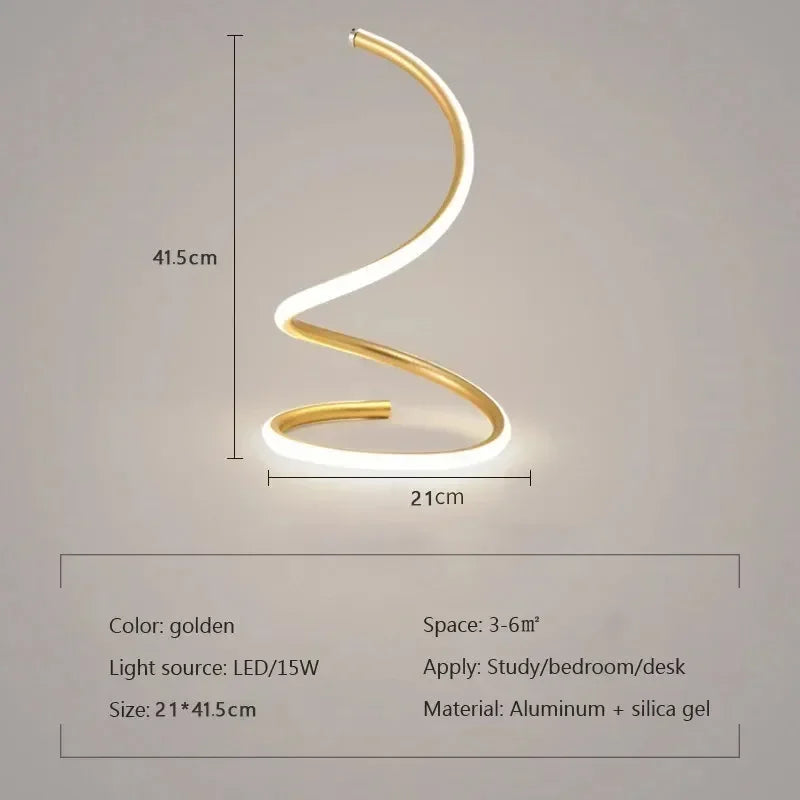 Veska | Minimalist LED Bordslampa med Justerbar Skärm - Stilig Belysning för Hem Guld - Stor